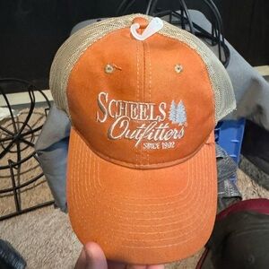Scheels Outfitters Orange and Tan Cap